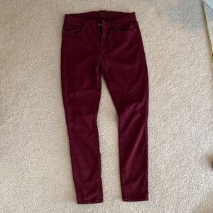 7 For All Mankind Burgundy Skinny Jeans